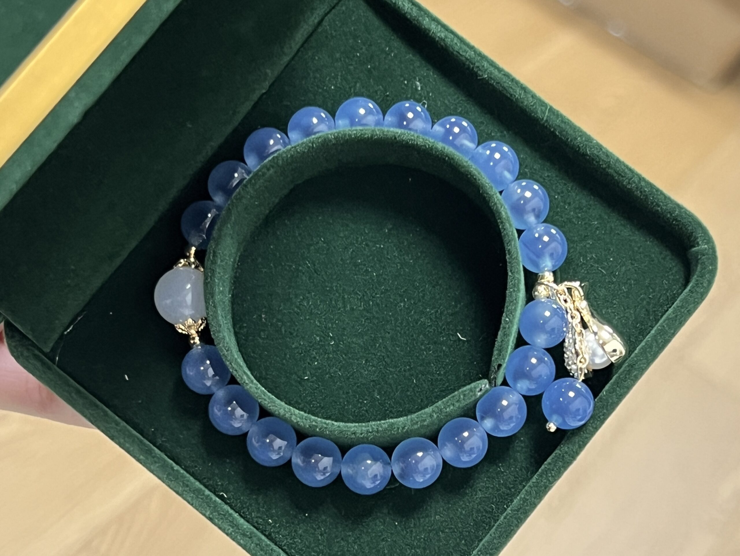 Bracelet Agate Bleu – Trésor Océanique photo review