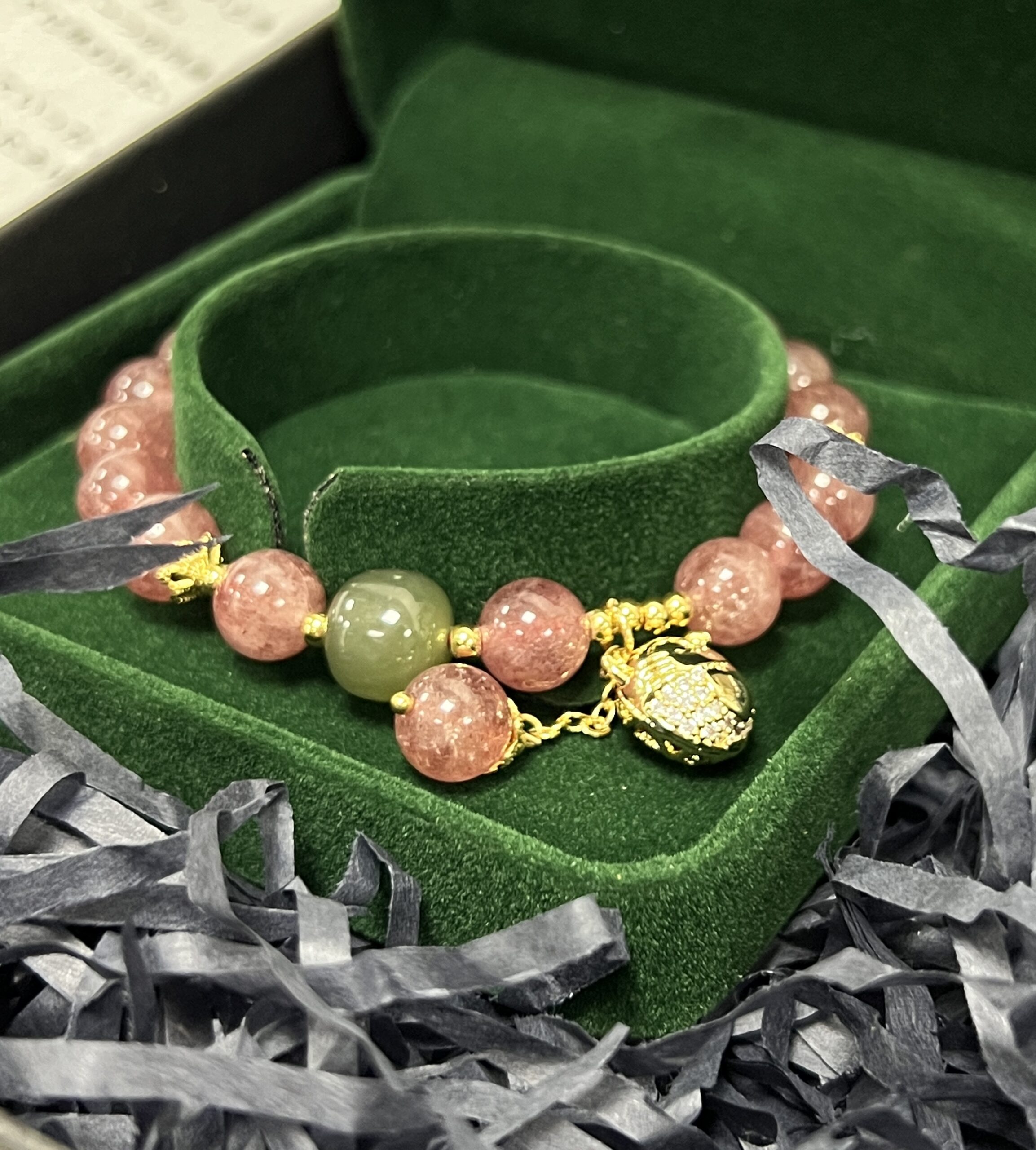 Bracelet Quartz Fraise – Maneki-neko, Argent Plaqué Or photo review