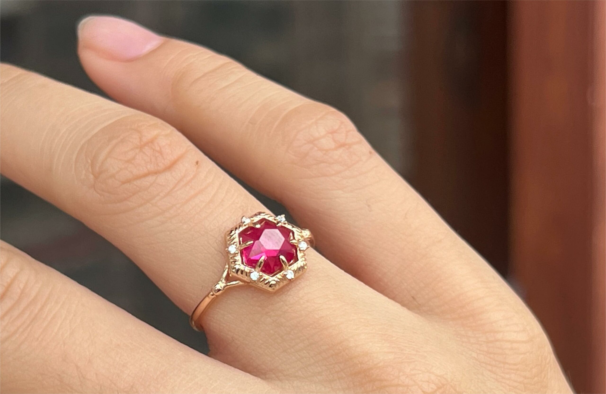 Bague Cornaline – Charme Passion, Argent Plaqué Or photo review