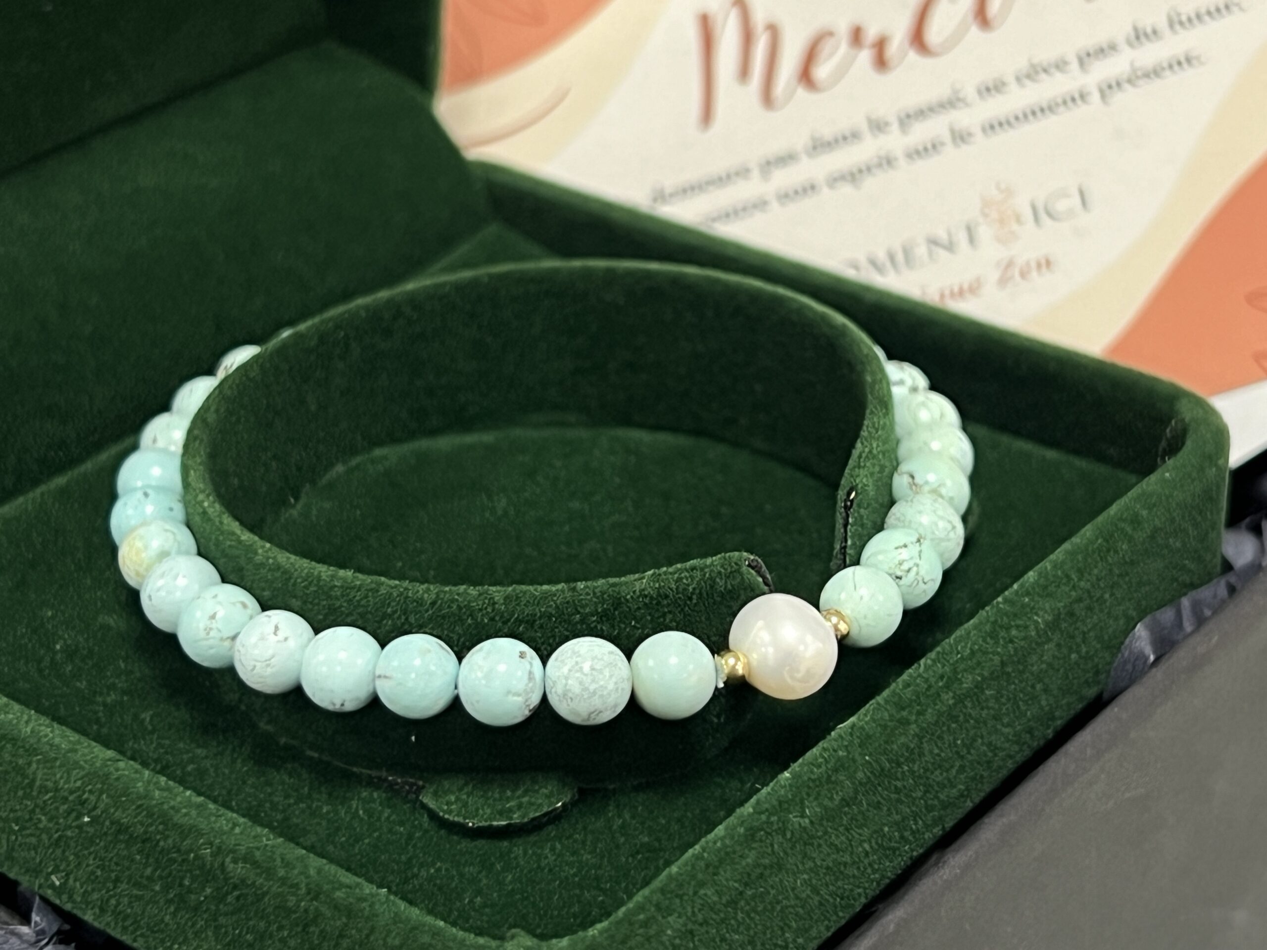 Bracelet Turquoise et Perle – Eclat Océanique photo review