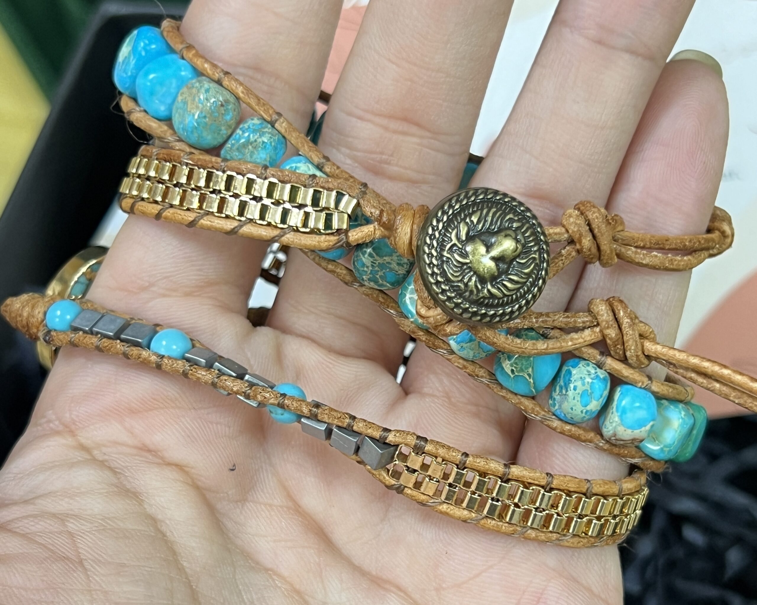 Bracelet Wrap en Turquoise – Toucher de Guérisseur photo review