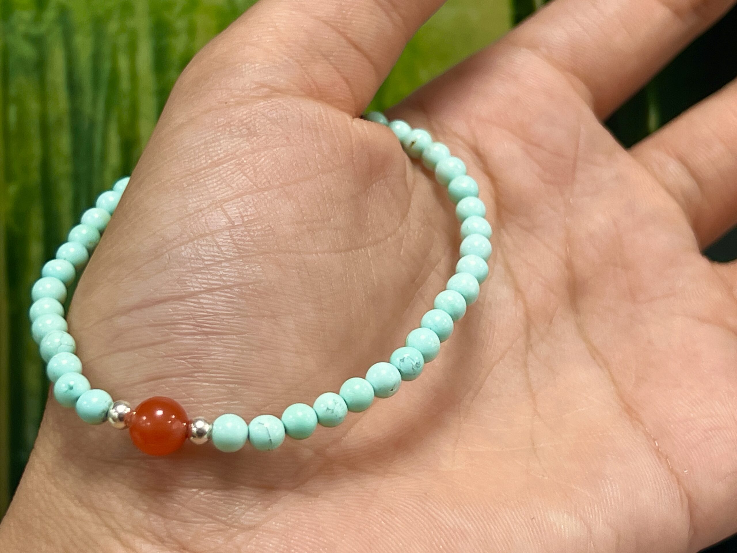 Bracelet Turquoise et Agate – Éclat Authentique, Argent photo review