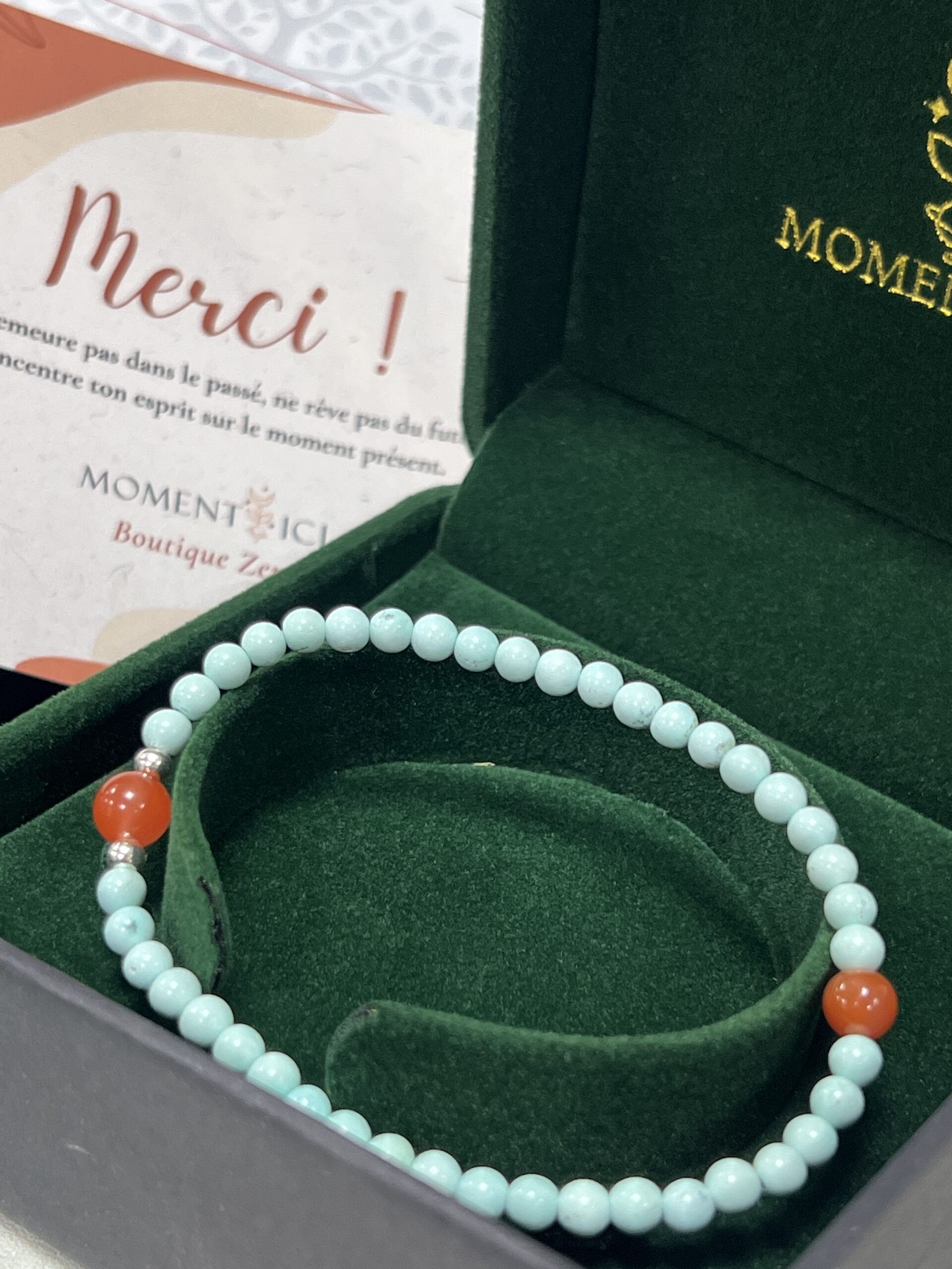 Bracelet Turquoise et Agate – Éclat Authentique, Argent photo review