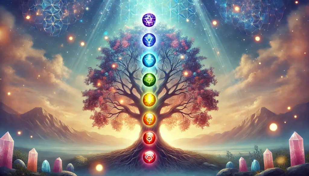 Arbre de Vie en pierres naturelles 7 chakras