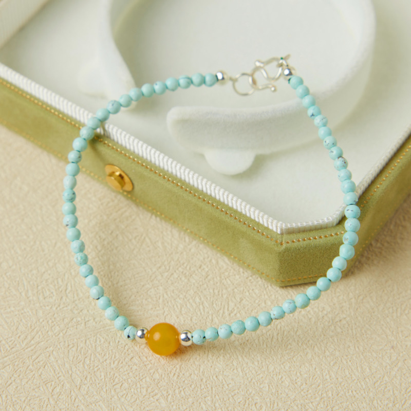 Bracelet Turquoise – Charme Nature, Argent