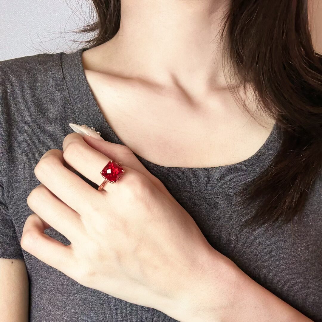 Bague Cornaline – Élégance Rétro, Argent Plaqué Or