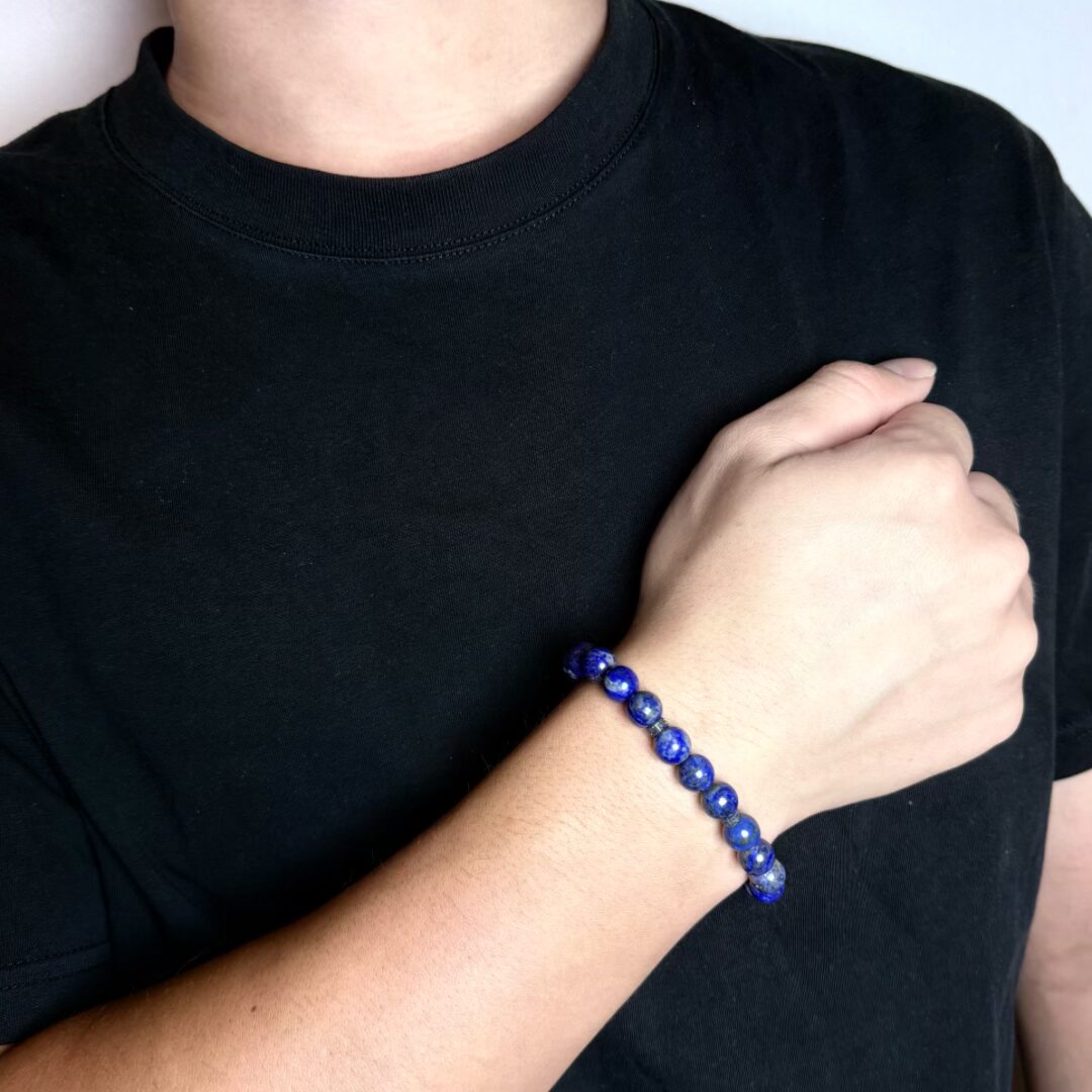 Bracelet Homme Lapis Lazuli – Discretion, Argent 925