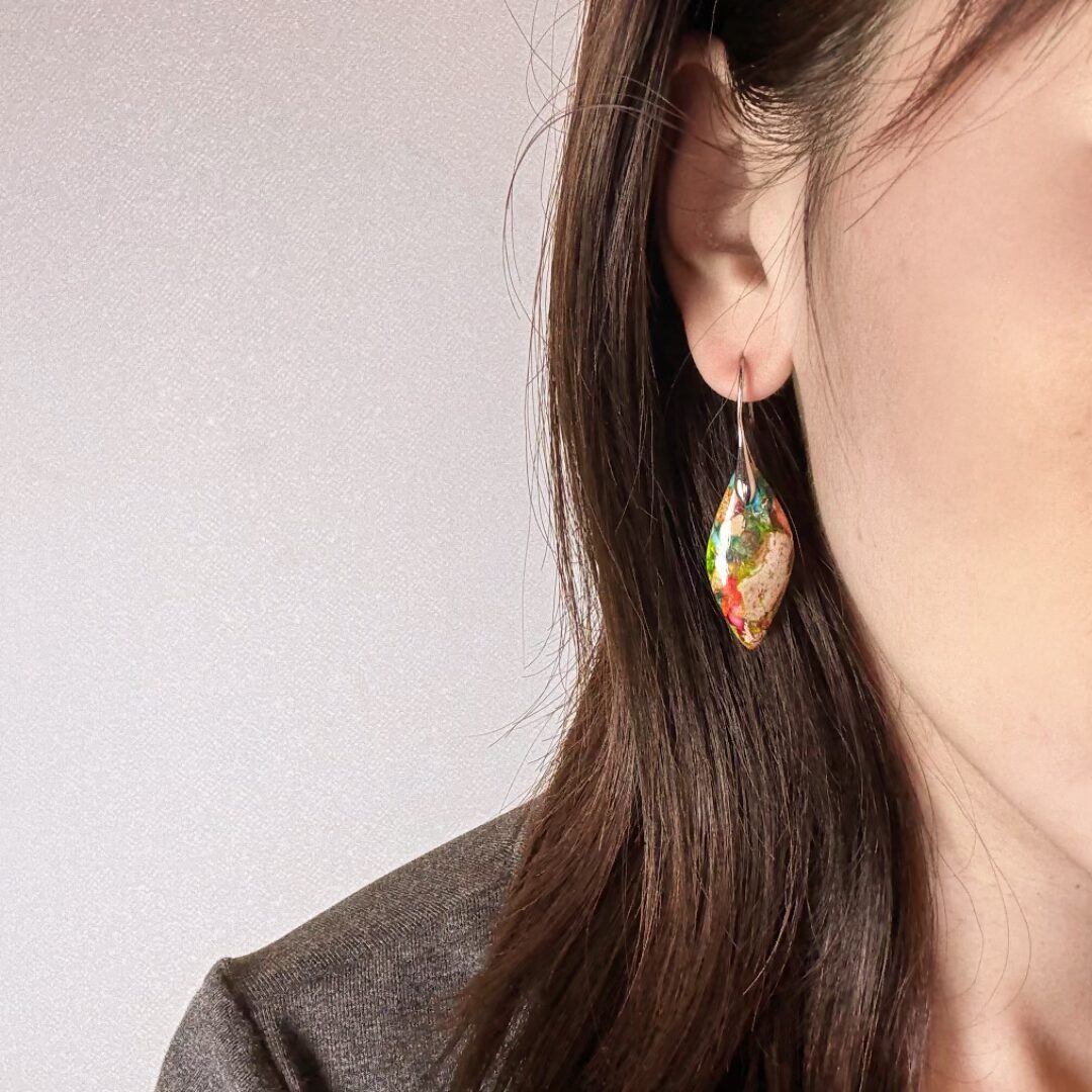 Boucles d'Oreilles Jaspe – Élégance Cachée