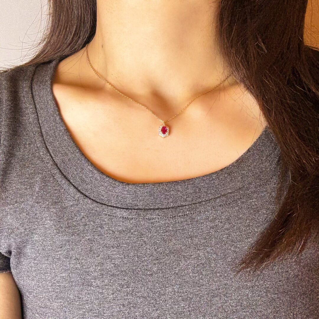 Collier Cornaline – Équilibre, Argent Plaqué Or