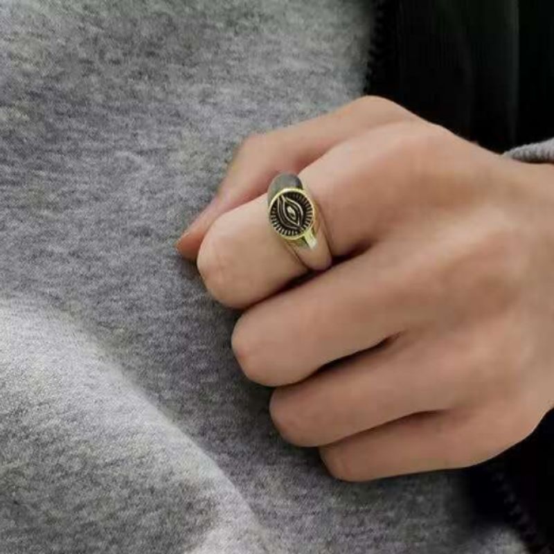 Bague Homme – Œil Maléfique, Argent