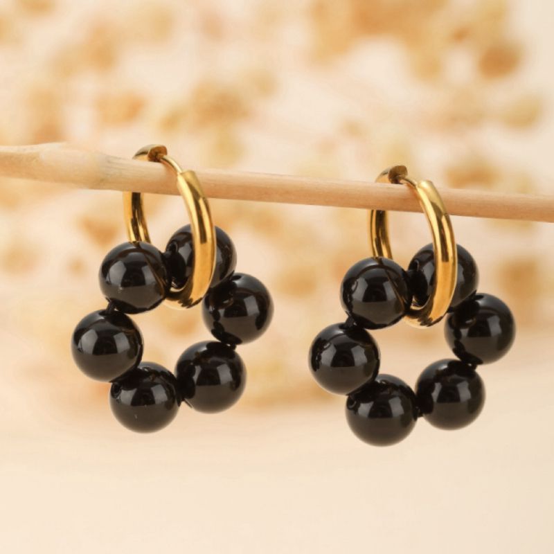 Boucles d'Oreilles Obsidienne – Bouclier Protecteur