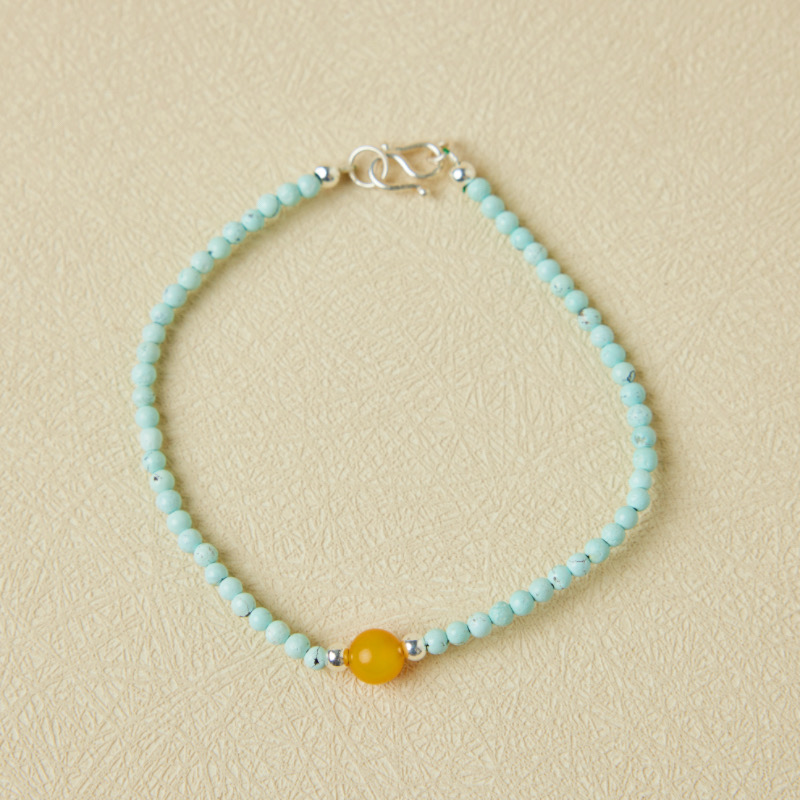 Bracelet Turquoise – Charme Nature, Argent