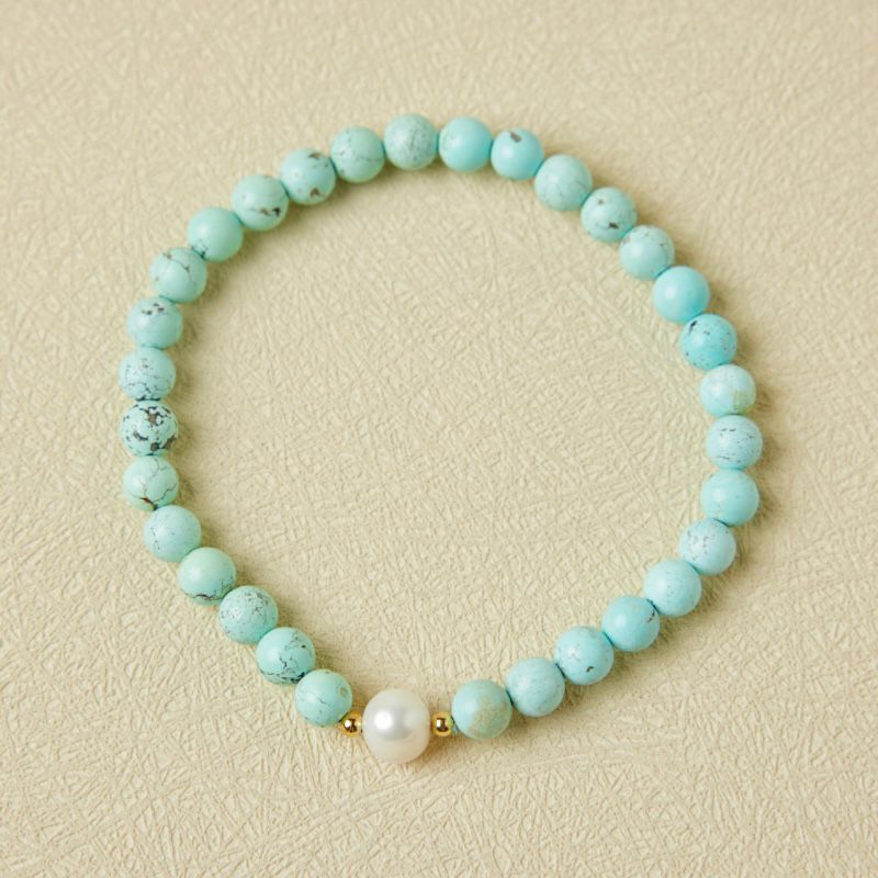 Bracelet Turquoise et Perle – Eclat Océanique