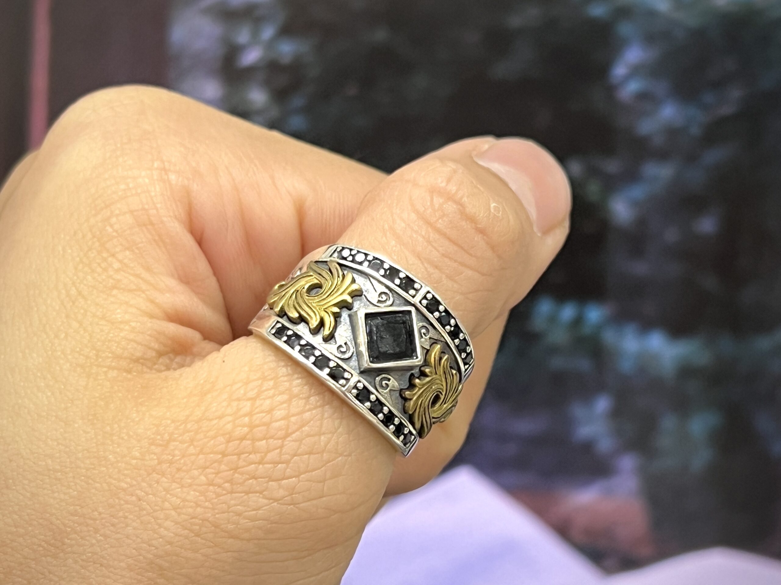 Bague Homme Obsidienne – Protecteur, Argent photo review