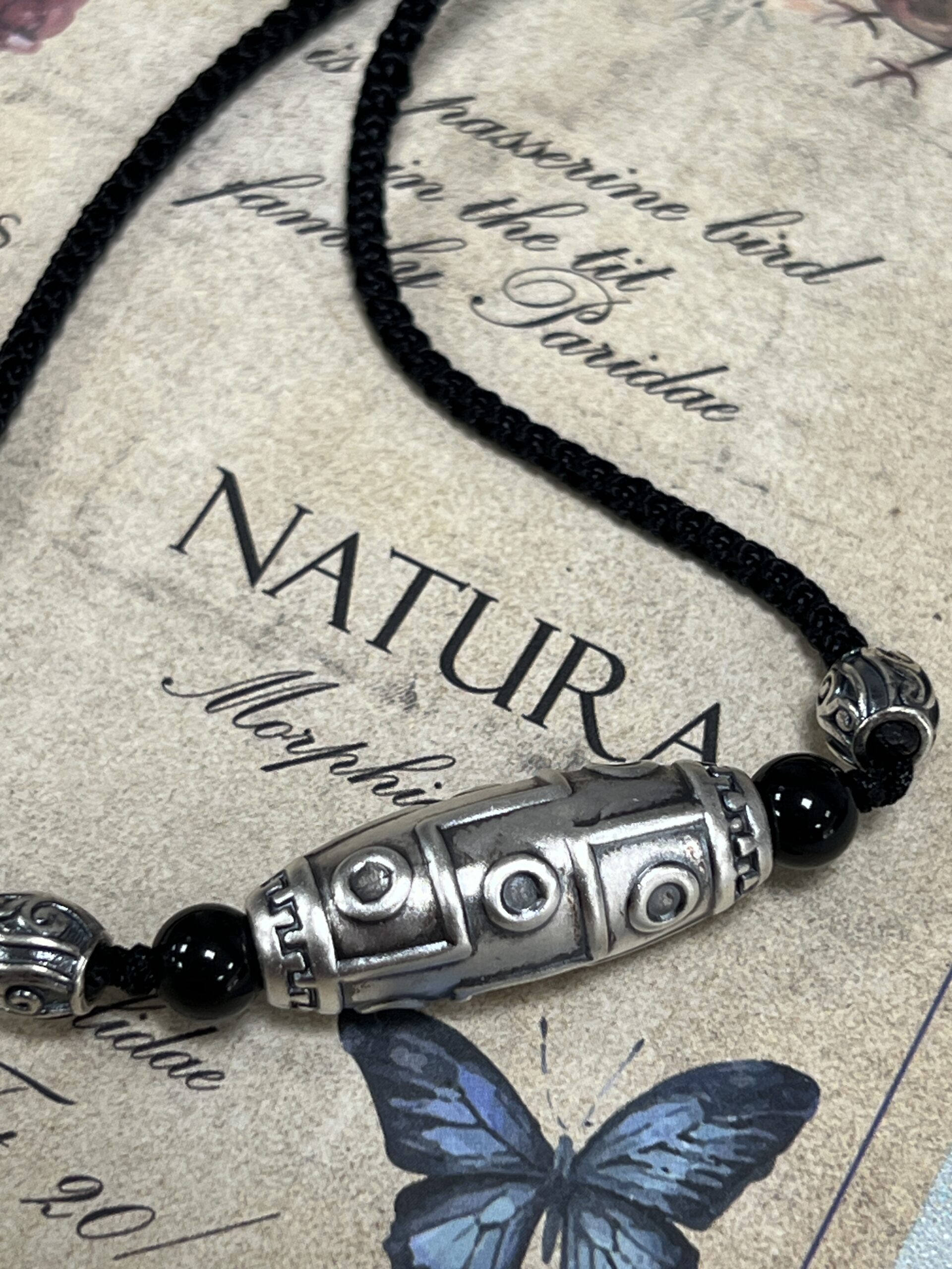 Collier Obsidienne – Œil Céleste, Argent photo review