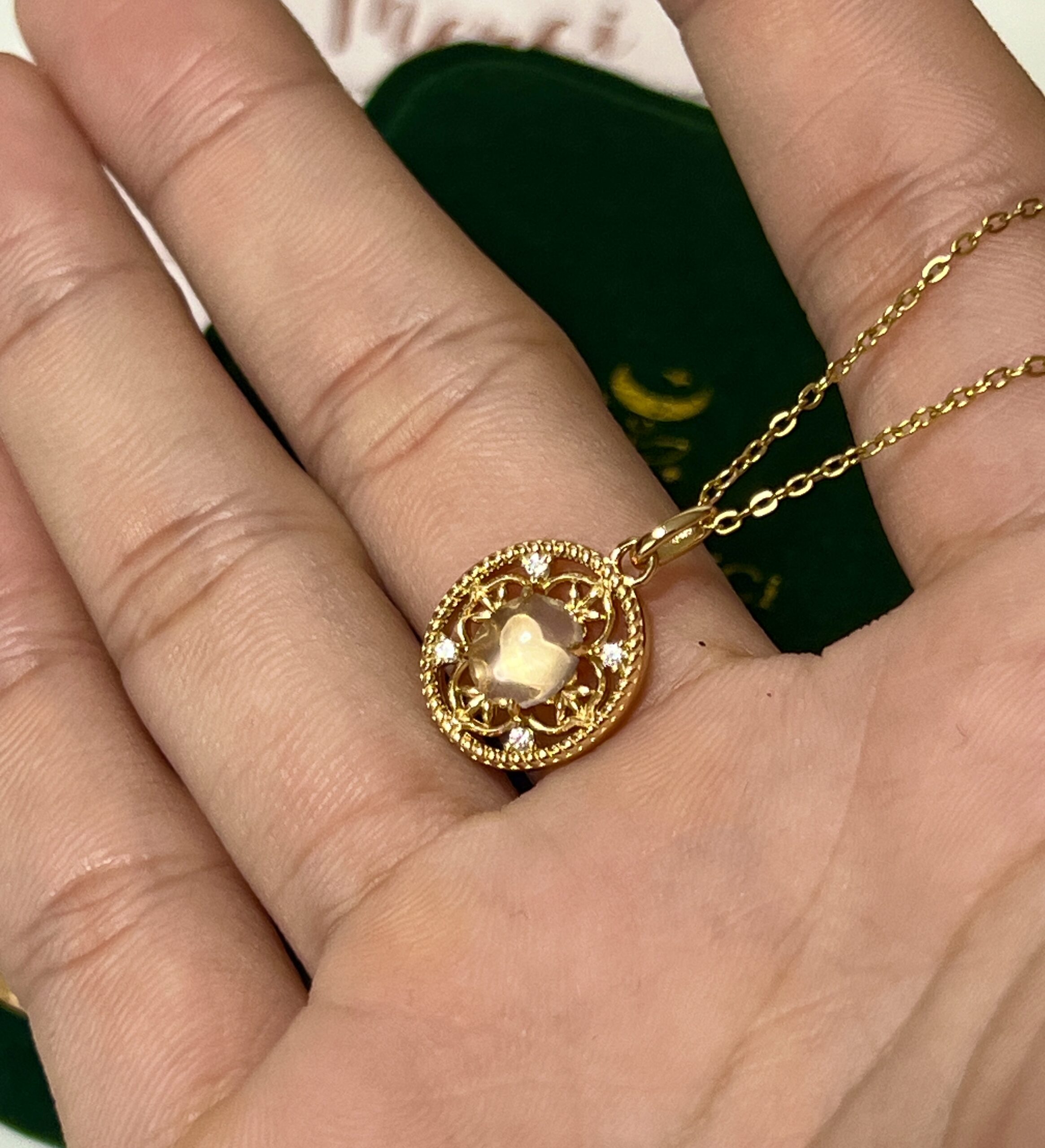 Collier Quartz Rose – Chance, Argent Plaqué Or photo review