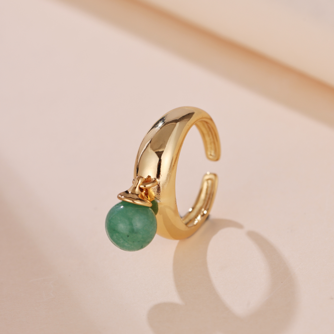 Bague Aventurine – Goutte de Sérénité