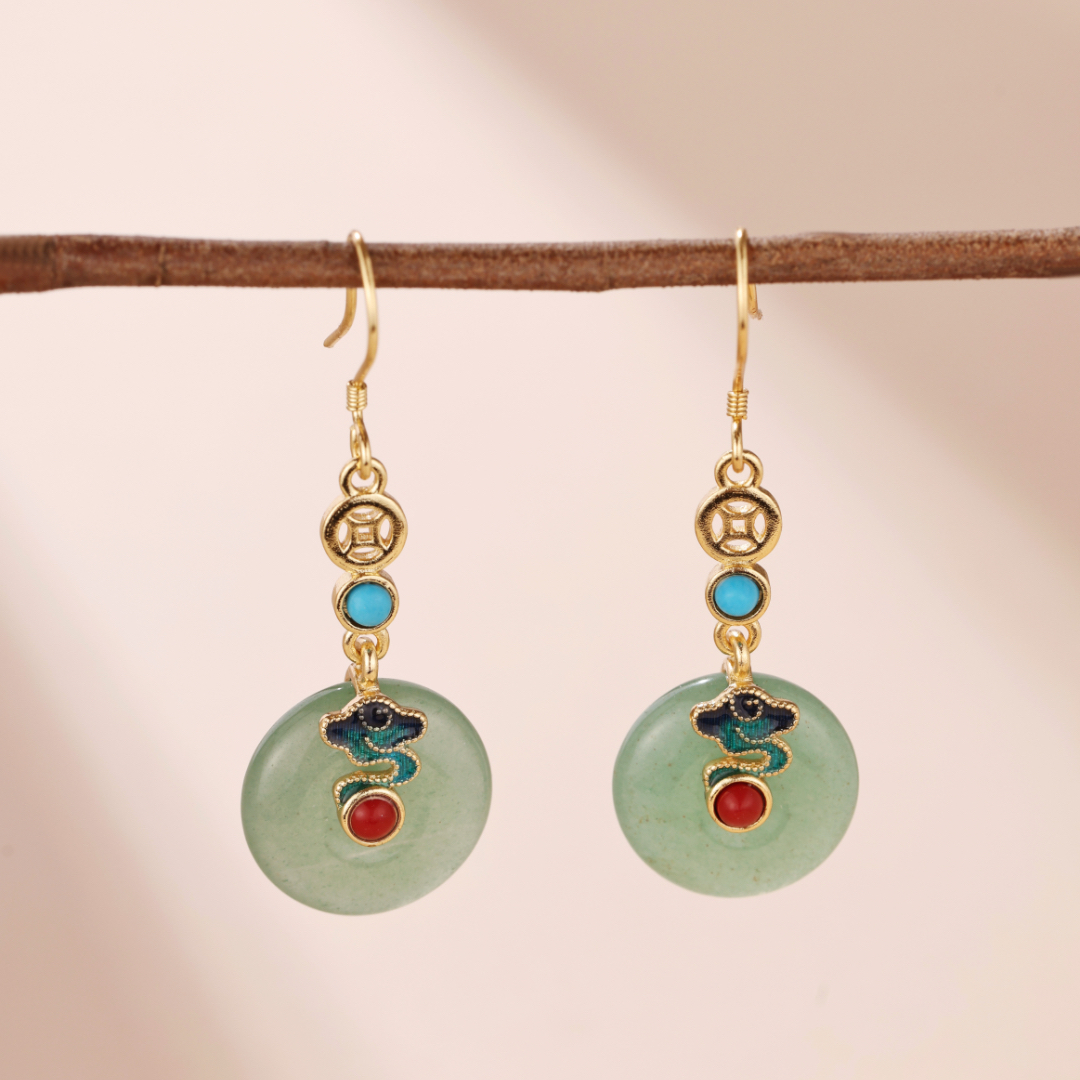 Boucles d'Oreilles Aventurine – Nuage Céleste