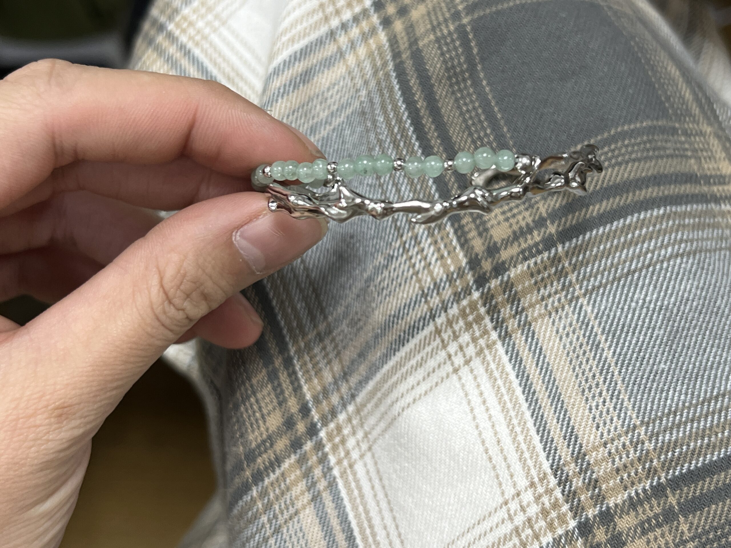 Bracelet Aventurine – Force du Bambou, Argent photo review