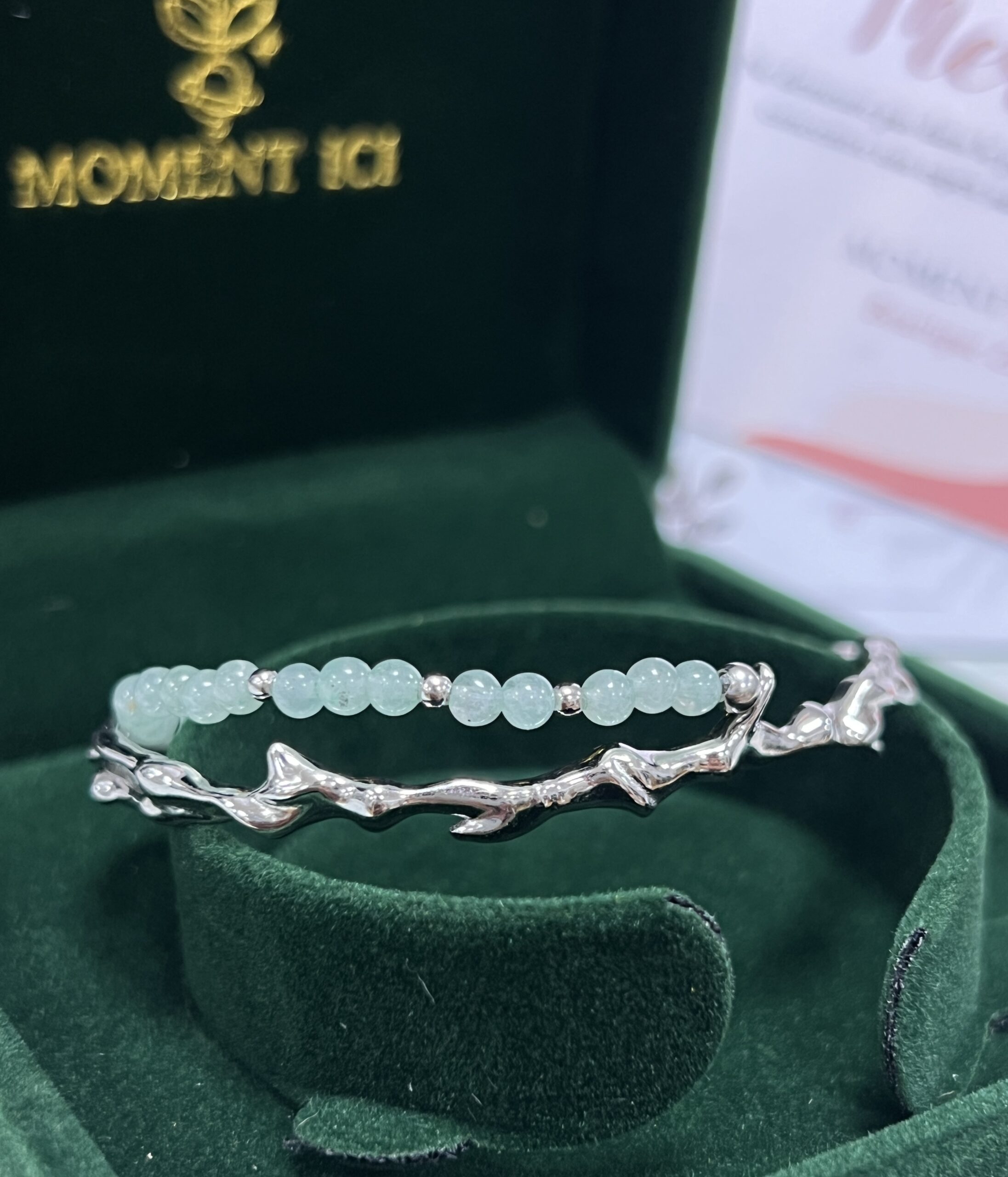 Bracelet Aventurine – Force du Bambou, Argent photo review