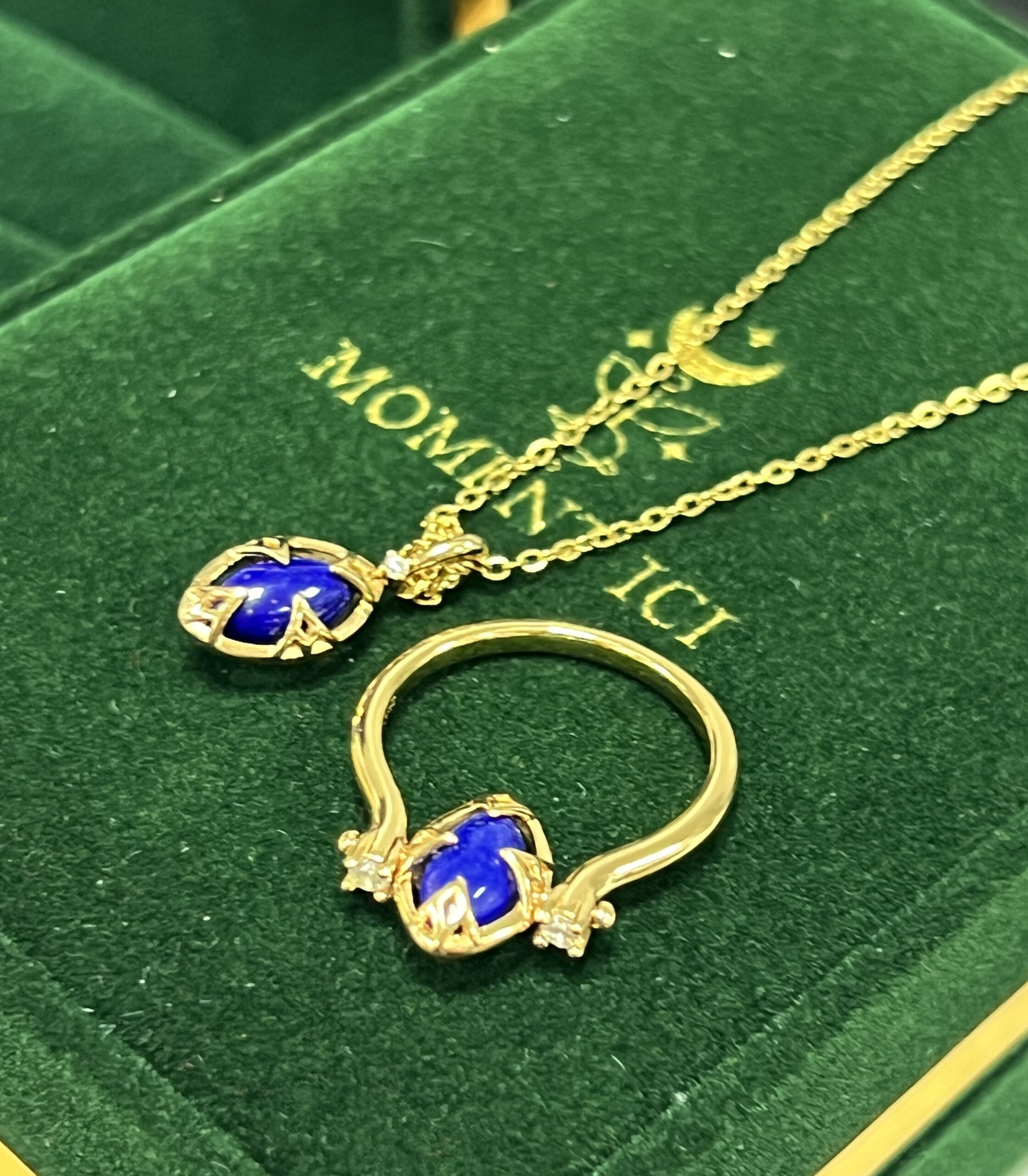 Collier Lapis Lazuli et Quartz Clair – Étoile du Matin, Argent Plaqué Or photo review