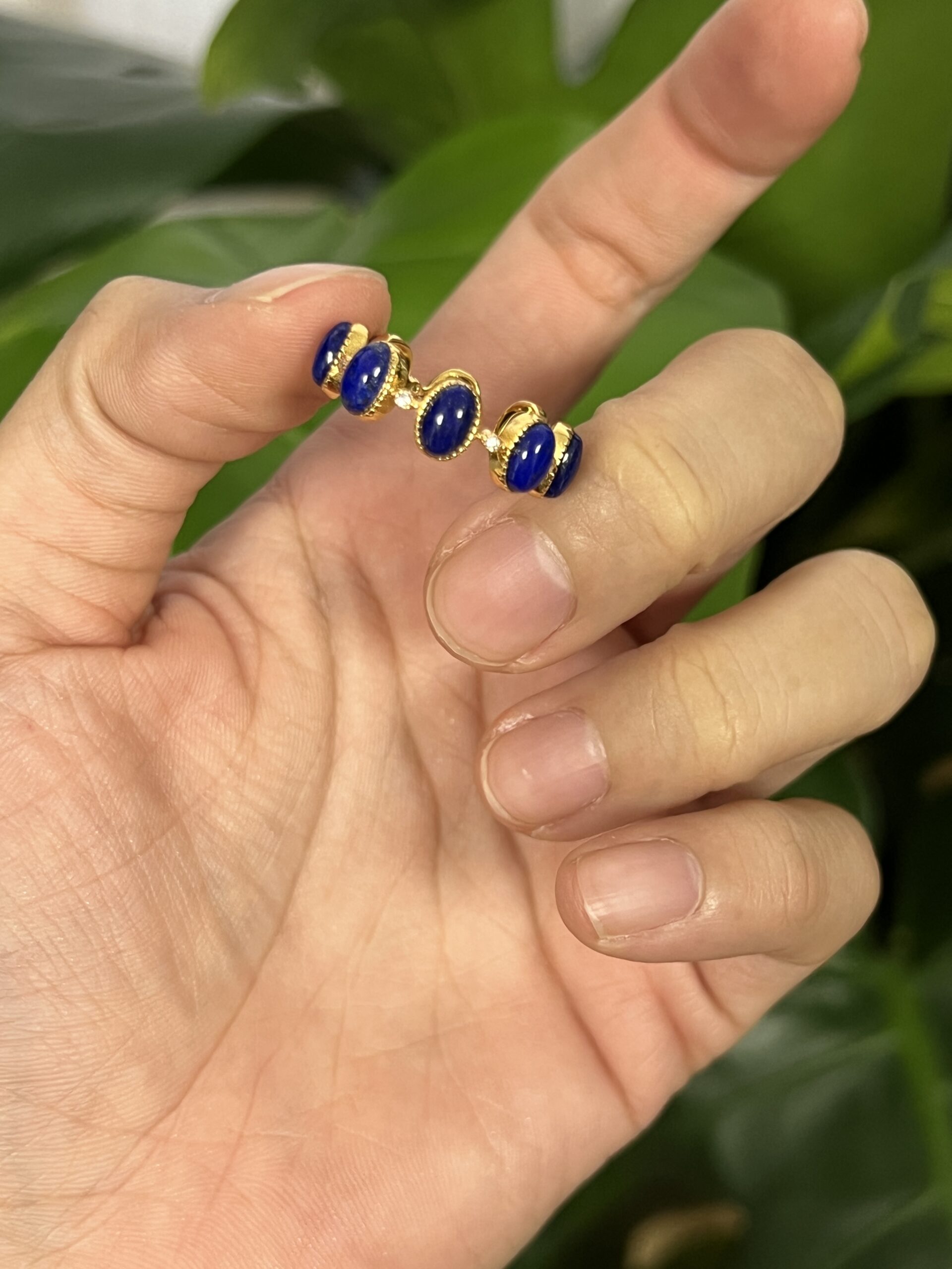 Bague Lapis Lazuli – Soleil de Minuit, Argent Plaqué Or photo review