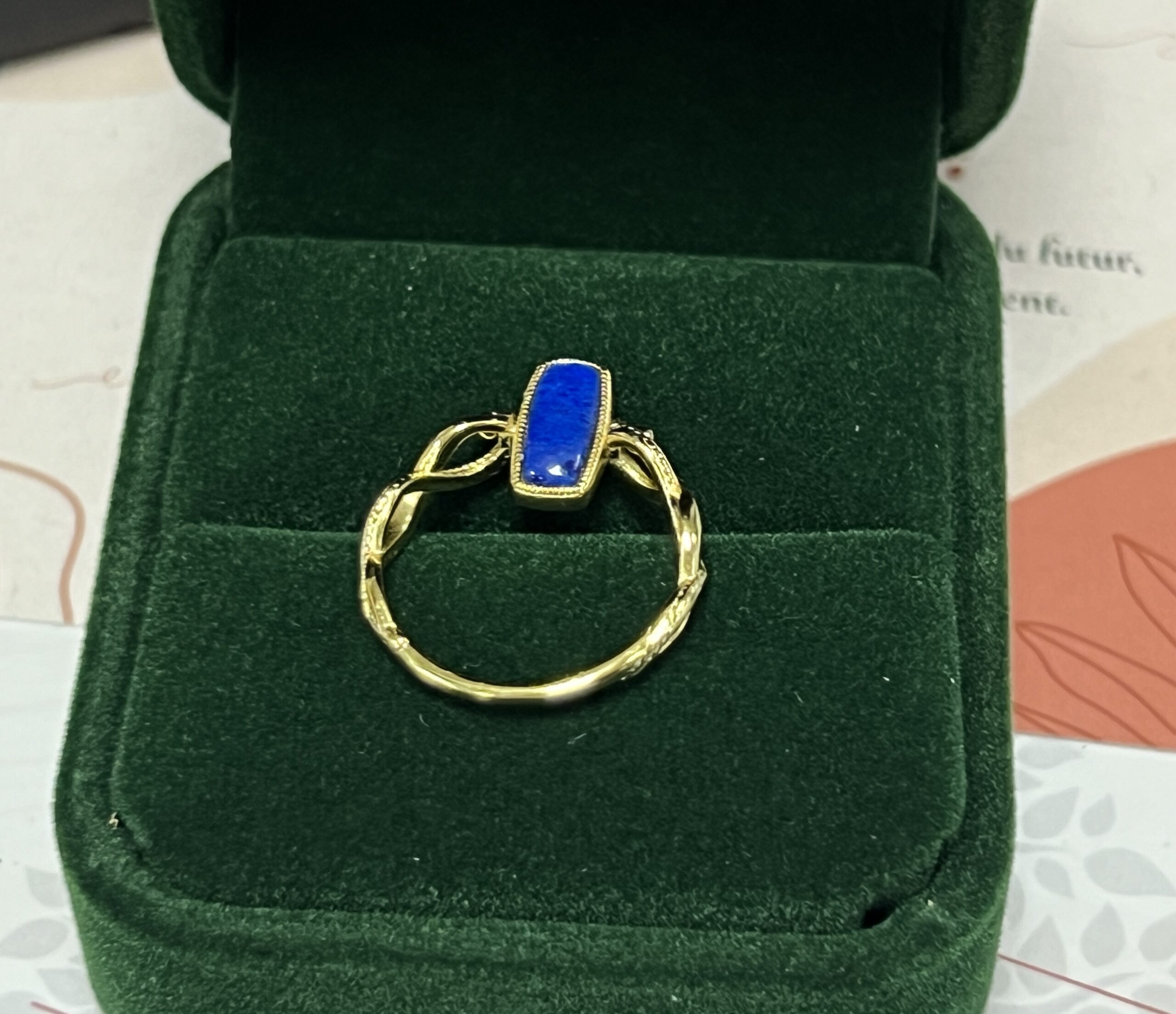 Bague Lapis Lazuli et Labradorite – Regard Croisé, Argent Plaqué Or photo review