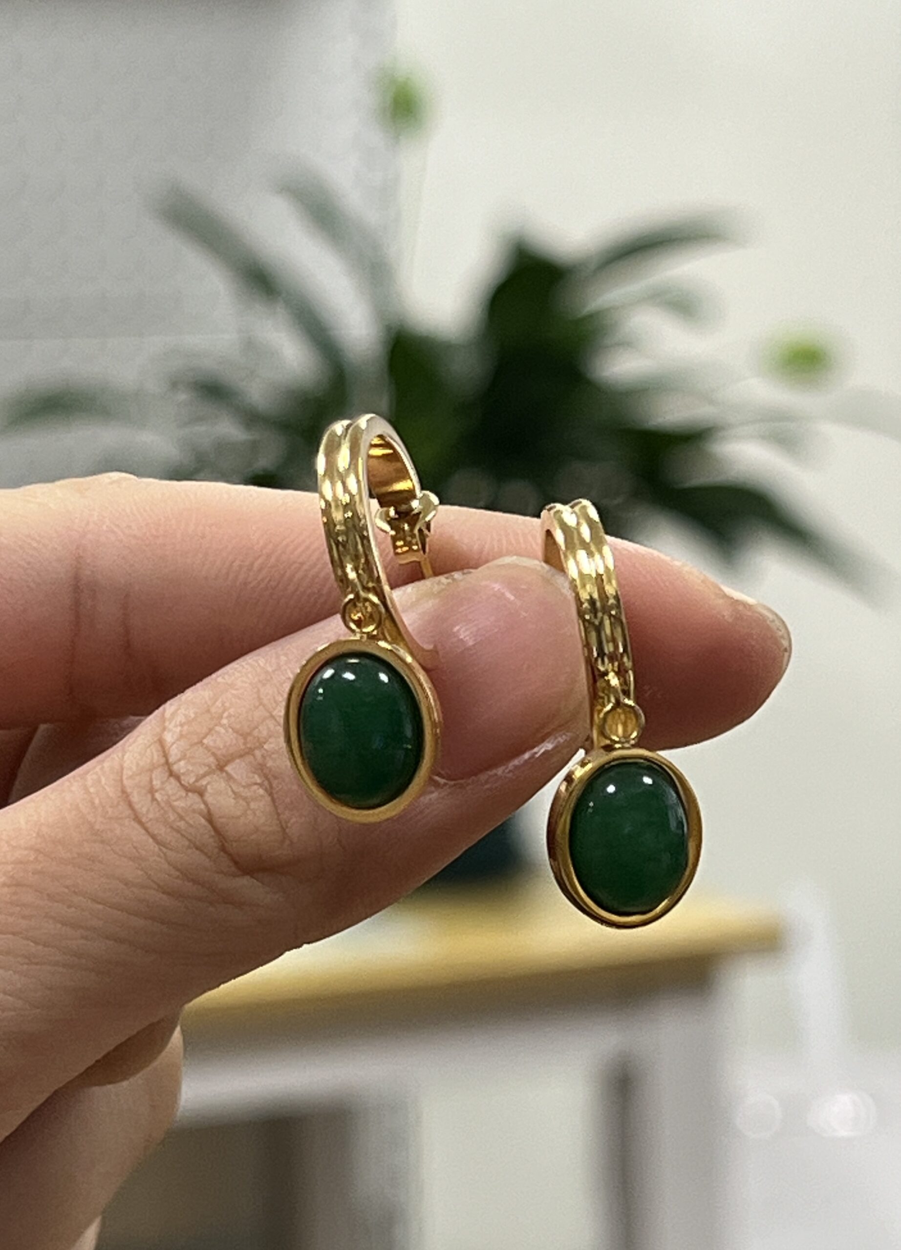 Boucles d'Oreilles Aventurine – Classe Naturelle photo review