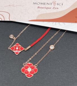 Bracelet Cordon Rouge – Fleur de Chance, Argent 925 photo review