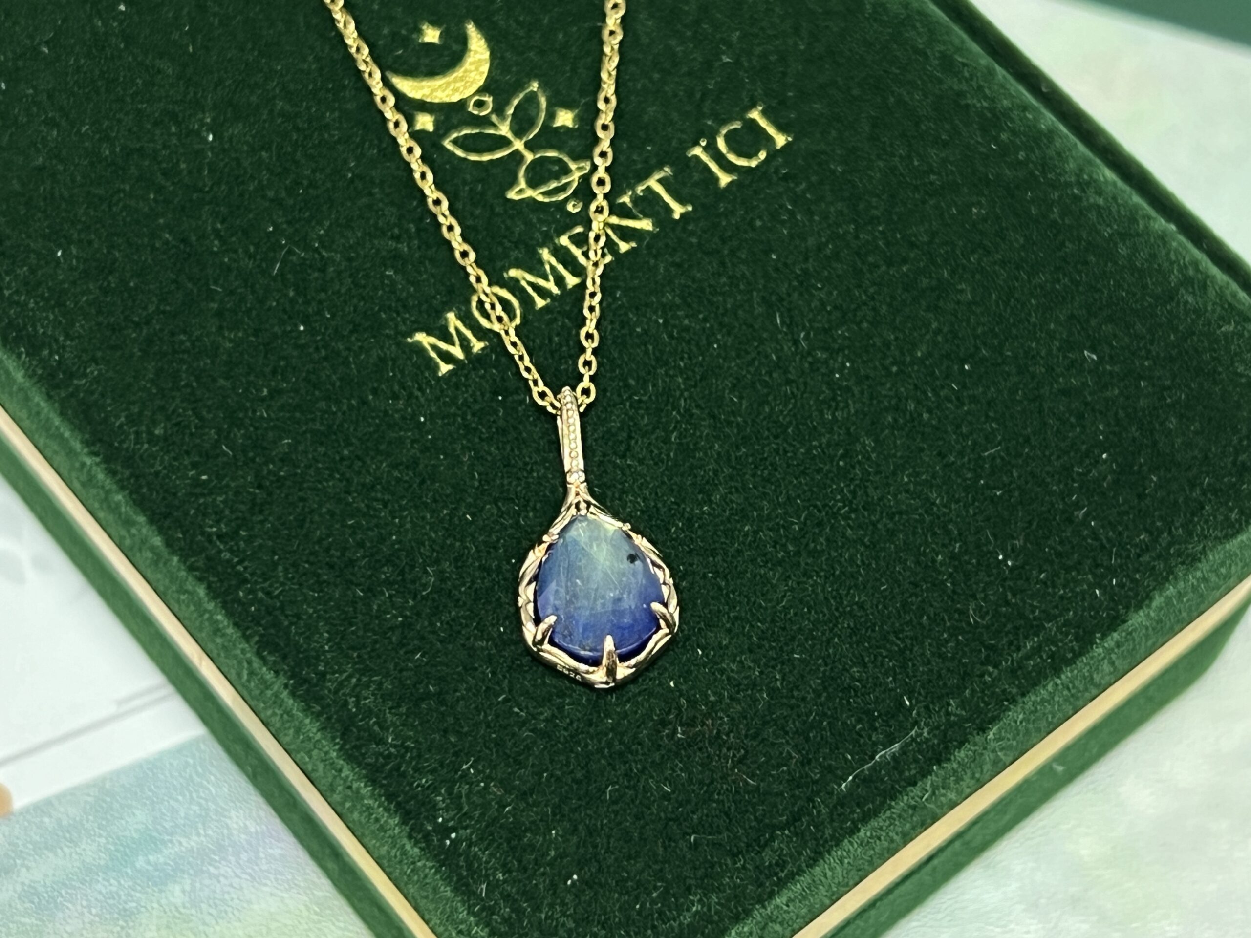 Collier Labradorite et Lapis Lazuli – Reflet d’Aurore, Argent Plaqué Or photo review