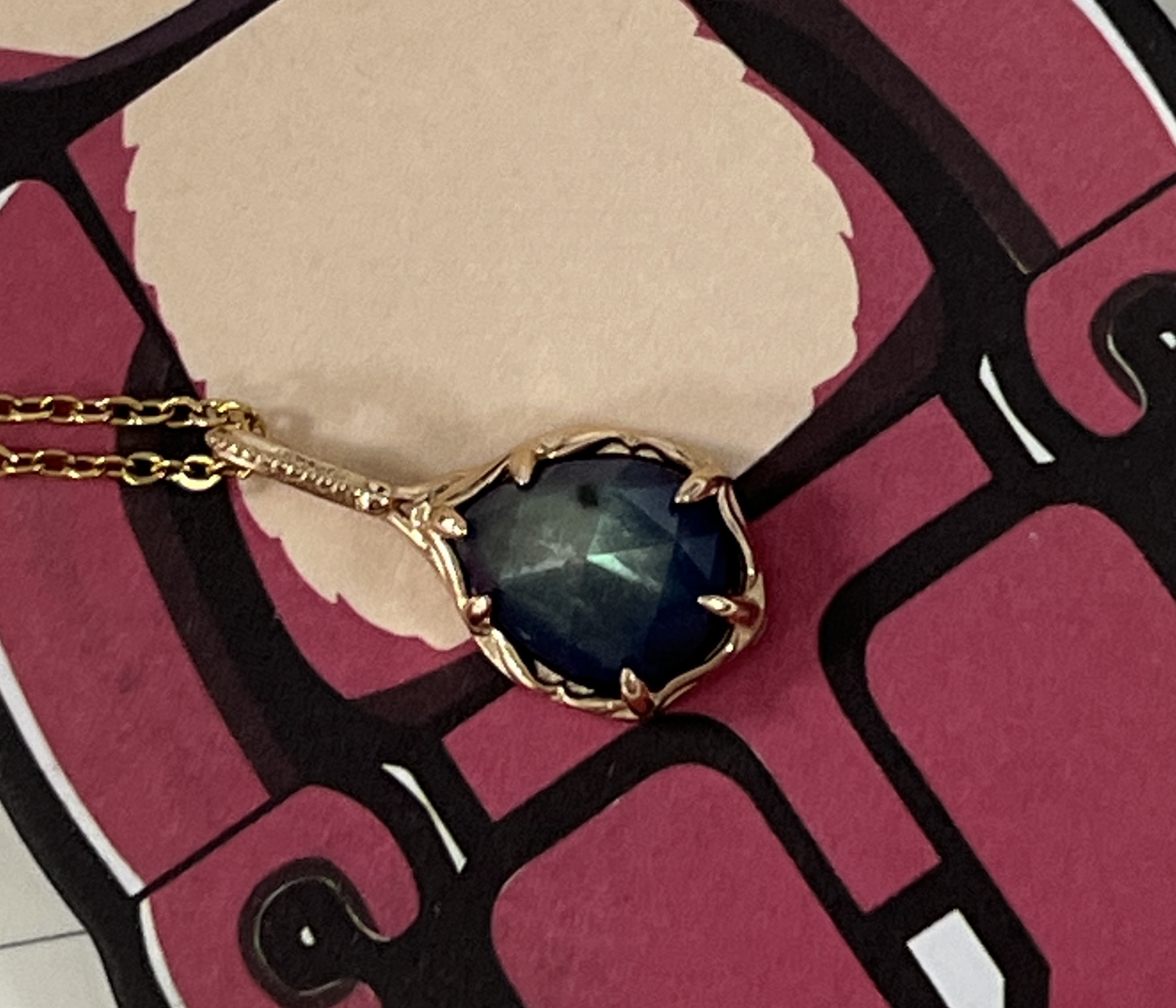 Collier Labradorite et Lapis Lazuli – Reflet d’Aurore, Argent Plaqué Or photo review