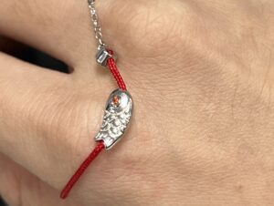 Bracelet Cordon Rouge – Poisson Porte-Bonheur, Argent 925 photo review