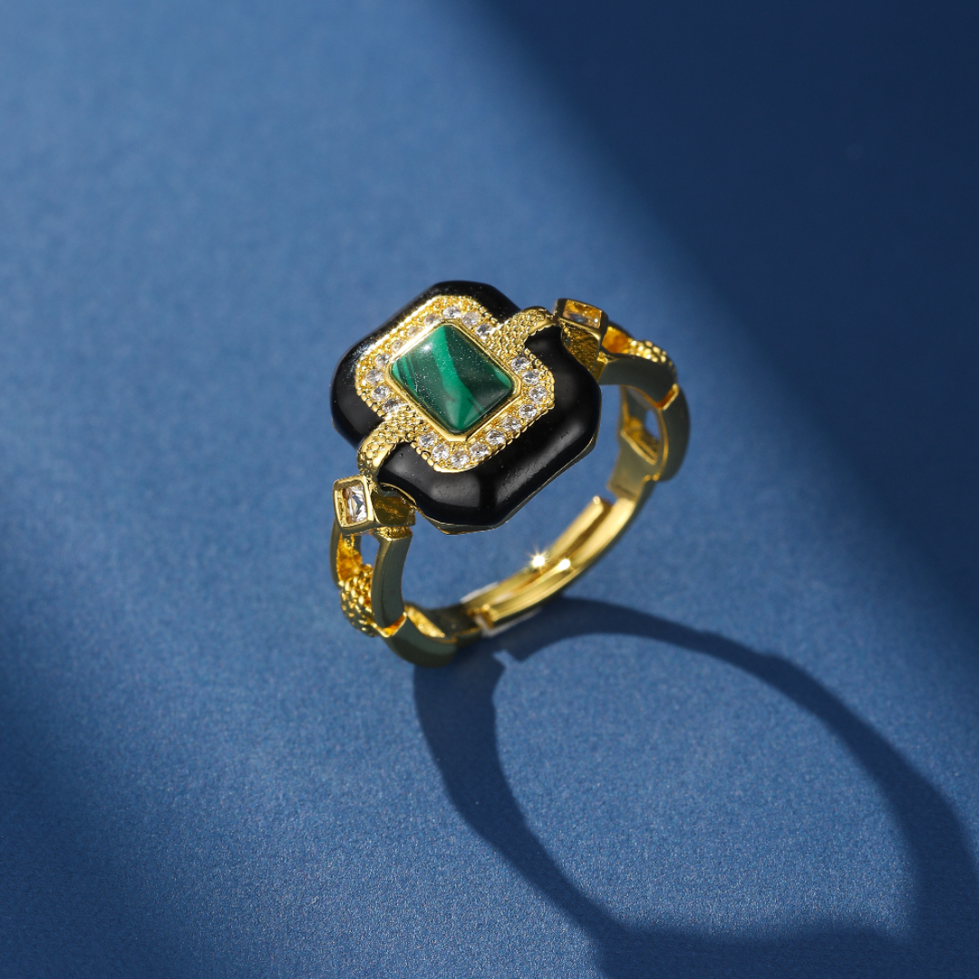 Bague Malachite – Éveil de Confiance