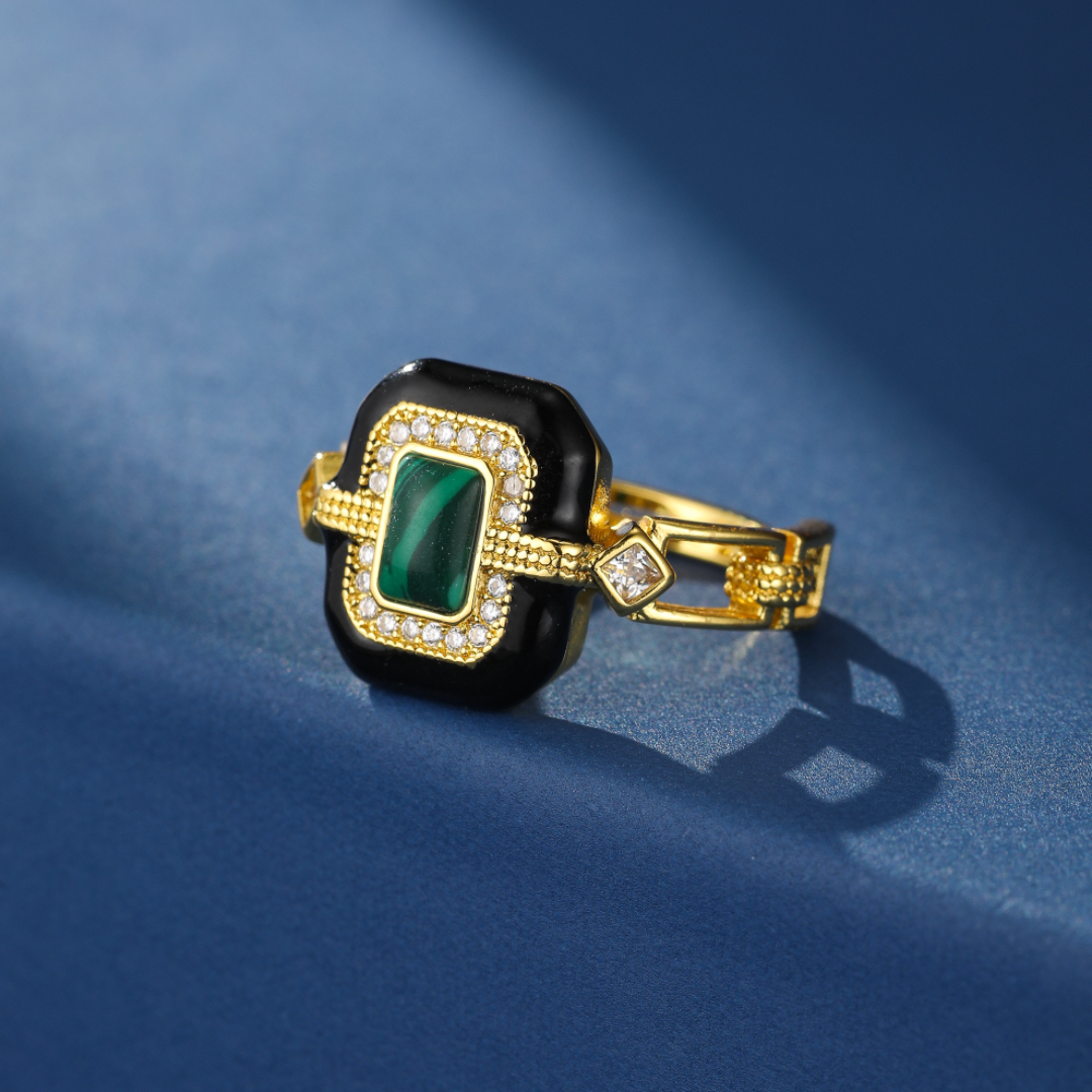 Bague Malachite – Éveil de Confiance