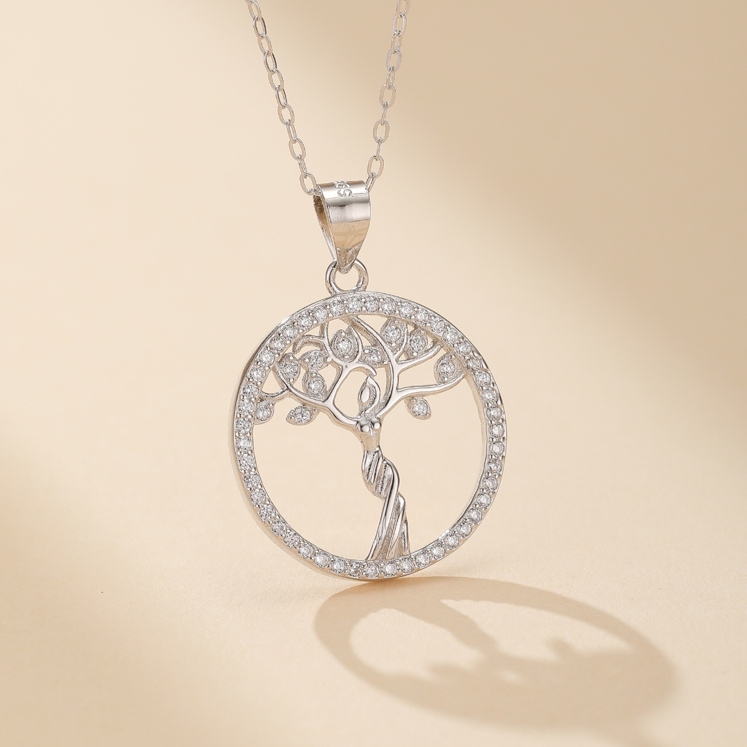 Collier Arbre de Vie – Vitalité Féminine, Argent 925