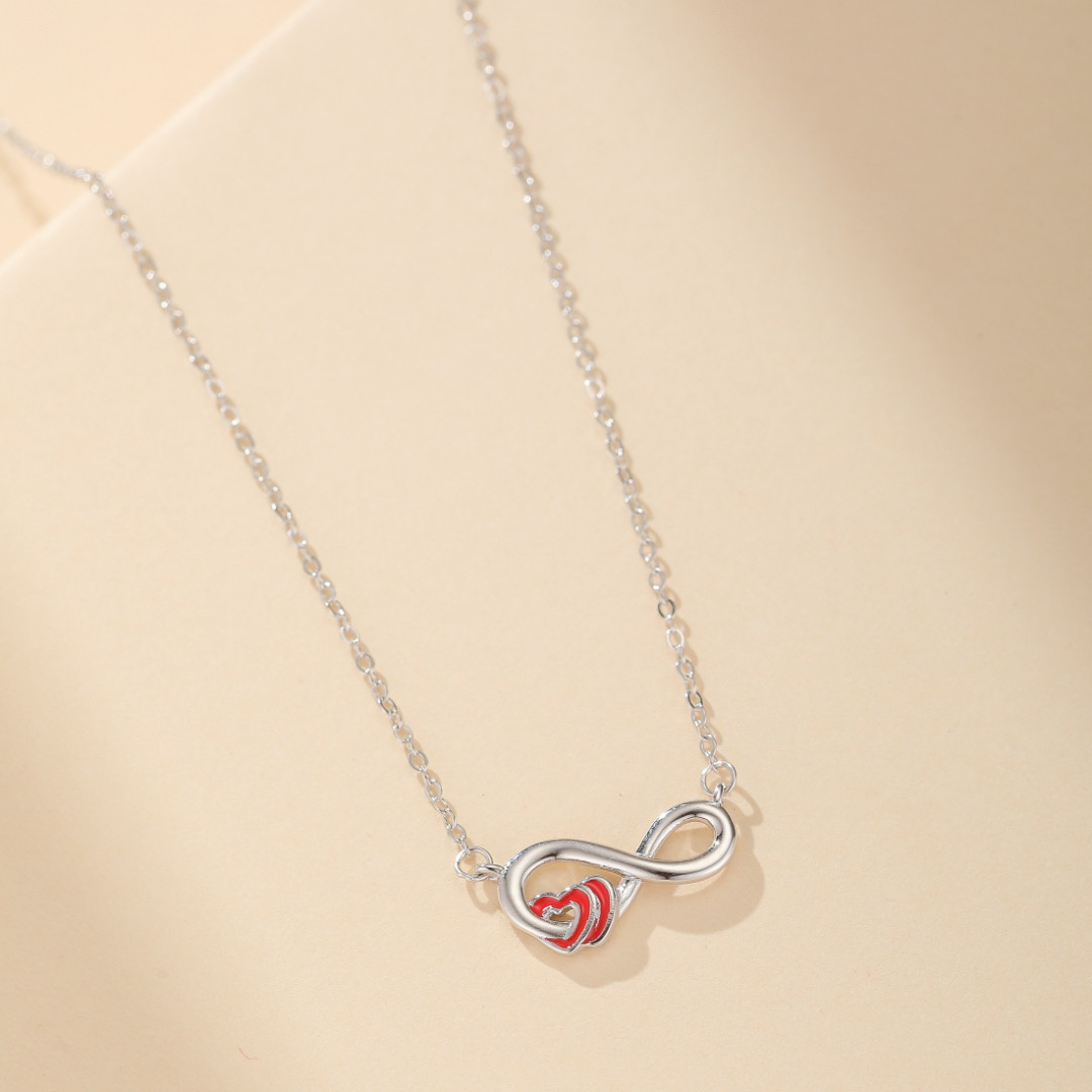 Collier Infini – Cœur Éternel, Argent 925