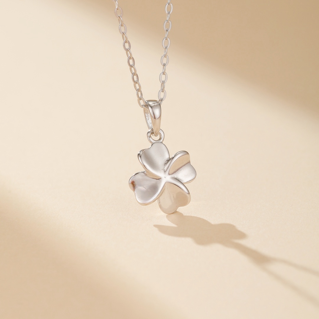 Collier Trèfle à Quatre Feuilles – Garde Chanceuse, Argent 999