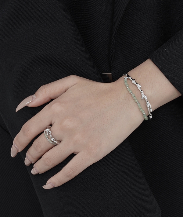 Bracelet Aventurine – Force du Bambou, Argent photo review