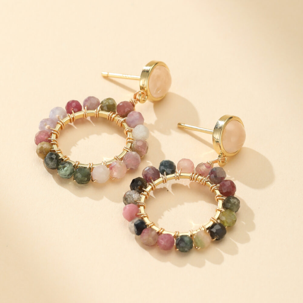 Boucles d'Oreilles Tourmaline – Danse de L'Éveil