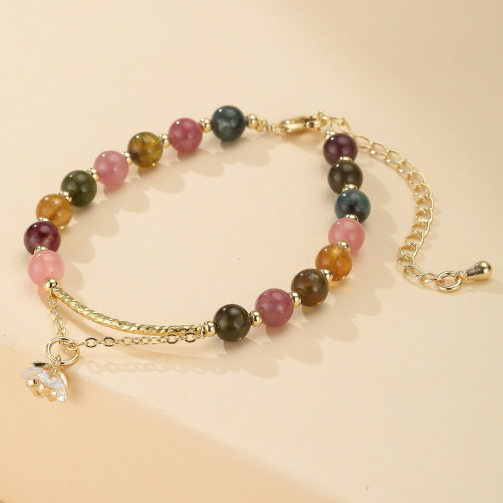 Bracelet Tourmaline – Rose Éternelle