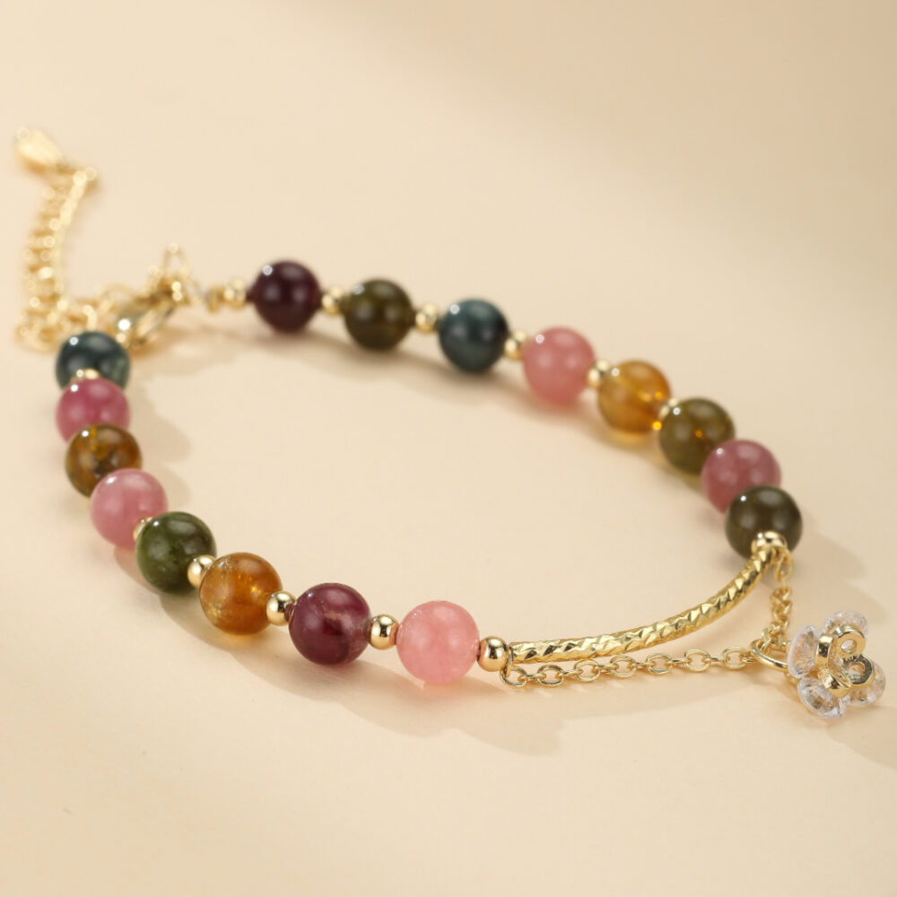 Bracelet Tourmaline – Rose Éternelle