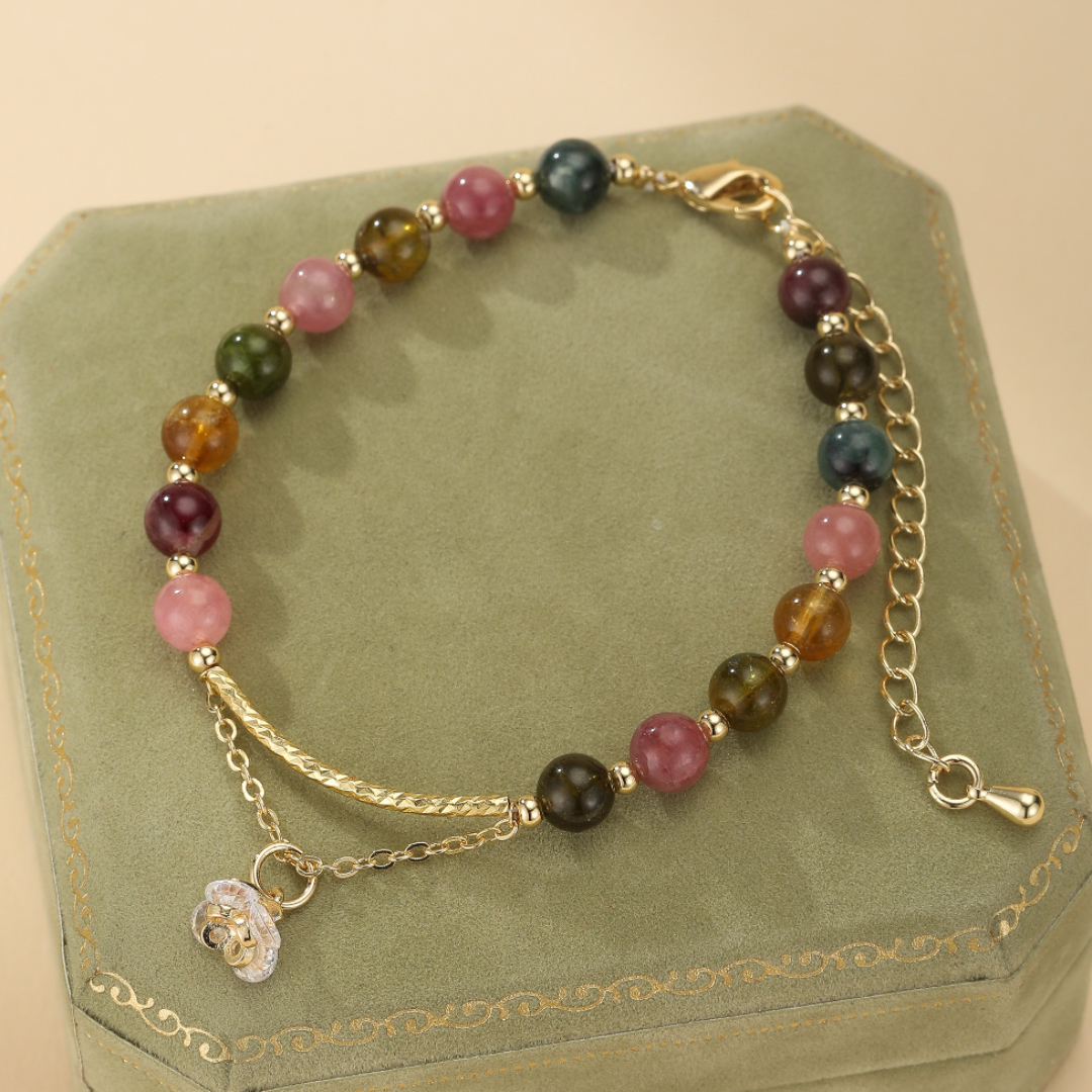 Bracelet Tourmaline – Rose Éternelle