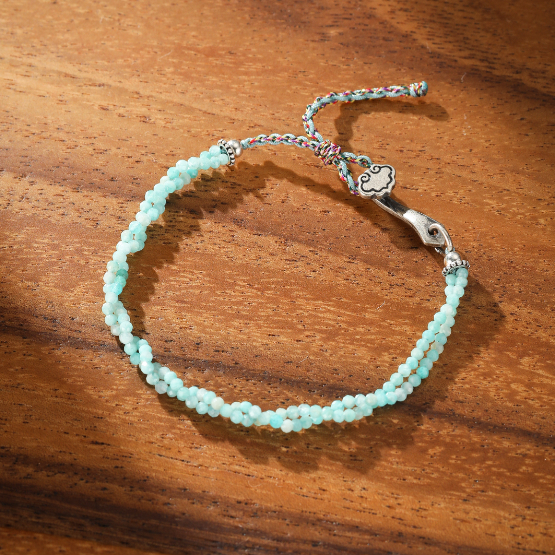 Bracelet Amazonite ou Tourmaline – Essence, Argent