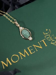 Collier Amazonite – Goutte de Bonheur, Argent Plaqué Or photo review