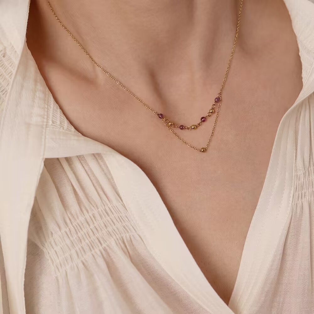 Collier Améthyste – Reflets de Minuit