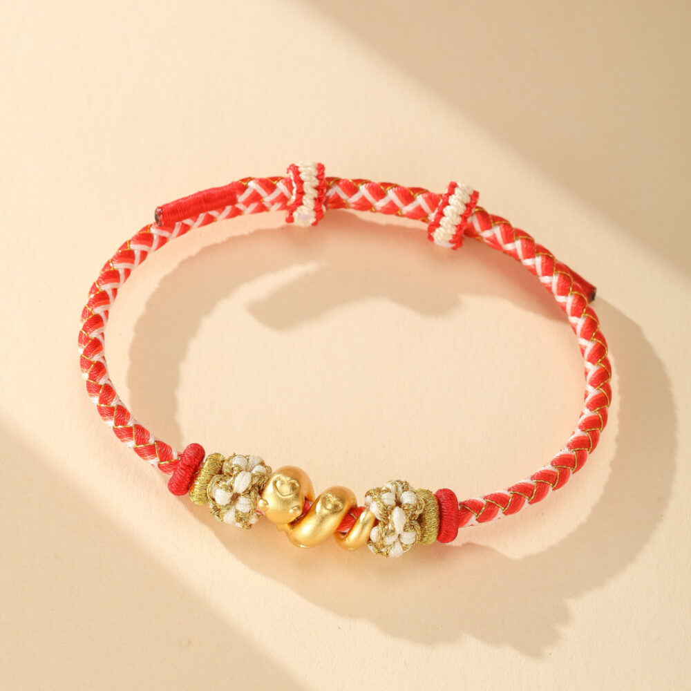 Bracelet Fil Rouge – Corde Enchantée, Argent 999