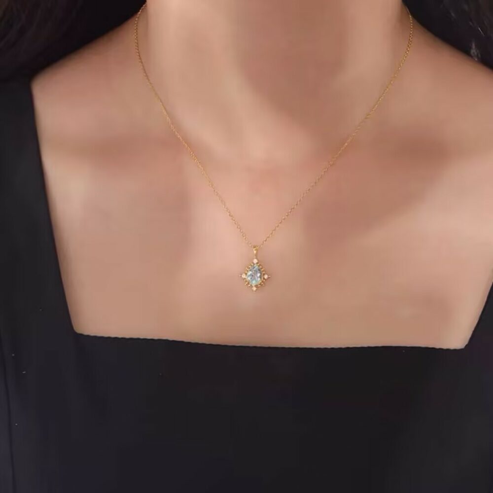 Collier Topaze – Lumière d’Apollon, Argent 925