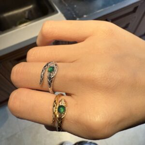 Bague Serpent – Serment de Jade, Argent 925 photo review