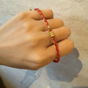 Bracelet Serpent Fil Rouge – Force de Vie, Or 24K photo review