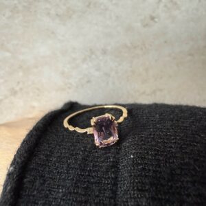 Bague Améthyste – Éclat Lilas, Argent Plaqué Or 14K photo review